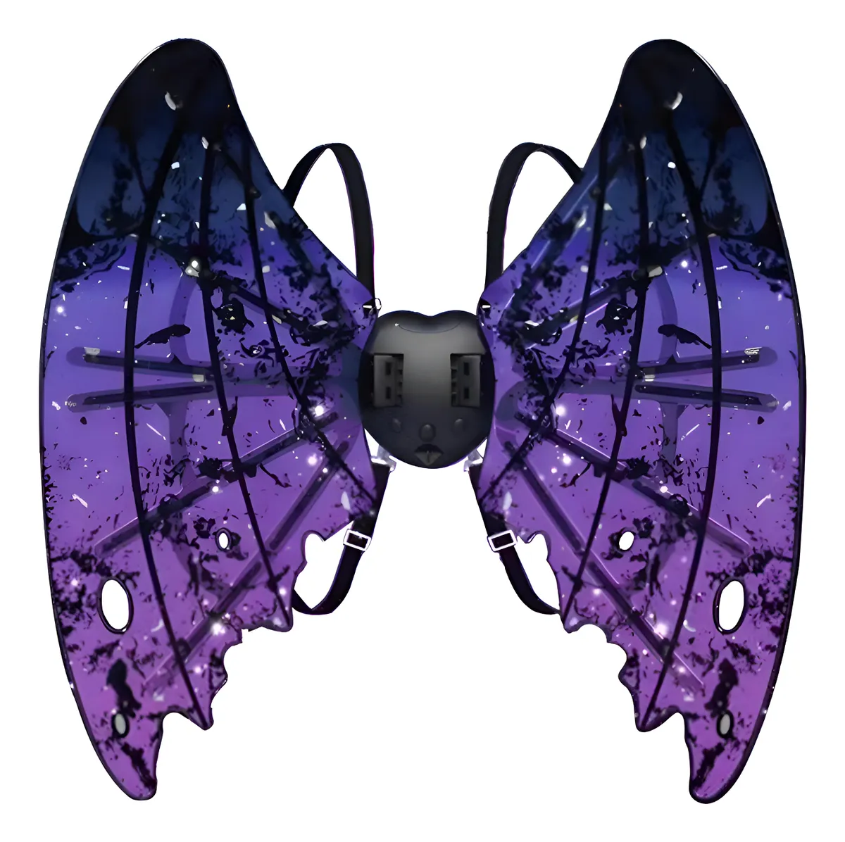 alas angel negro con luces