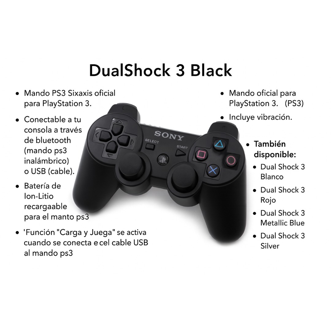 Miniatura 3 de Controlador Inalámbrico Playstation 3