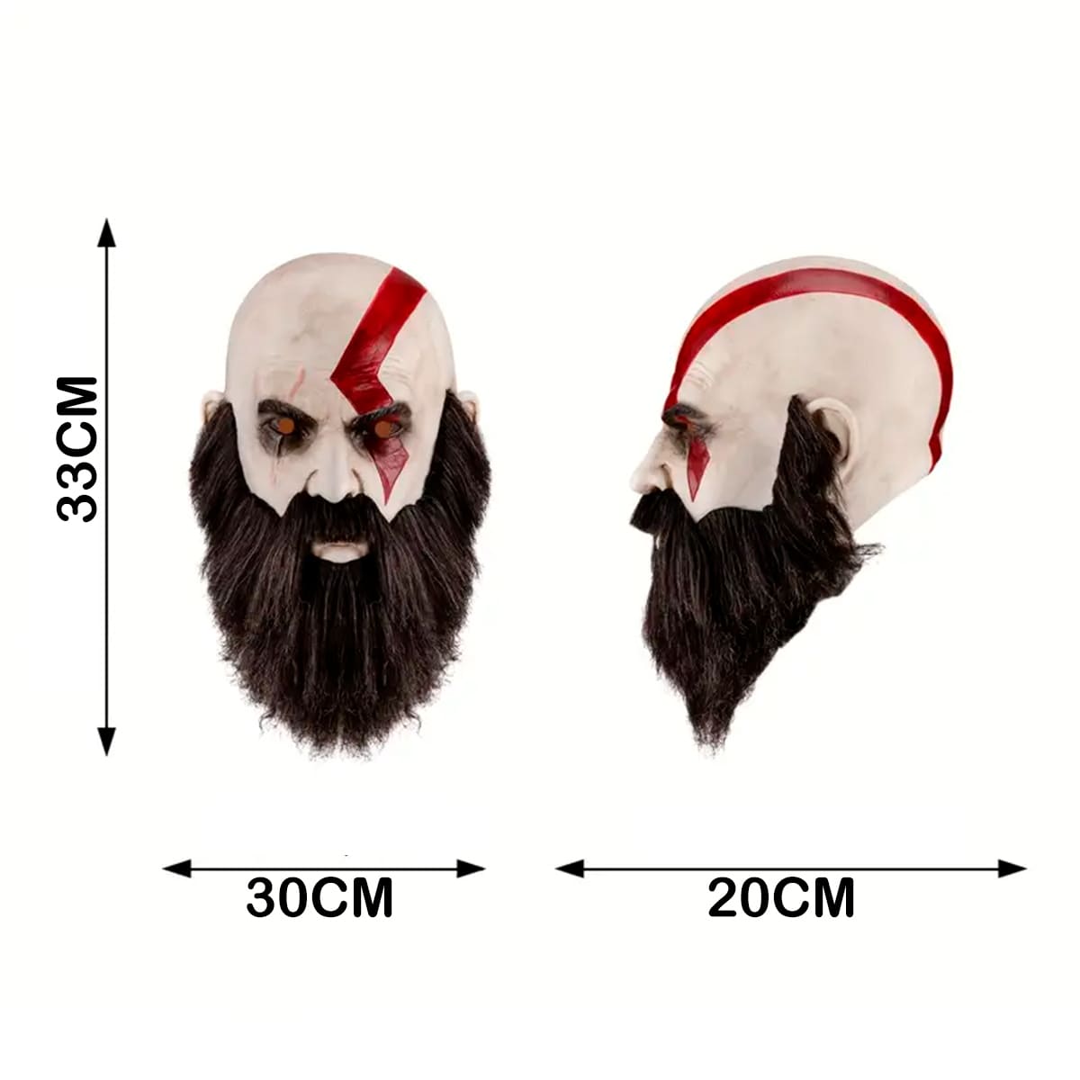 Miniatura 6 de Mascara Kratos God of War Latex MA-132