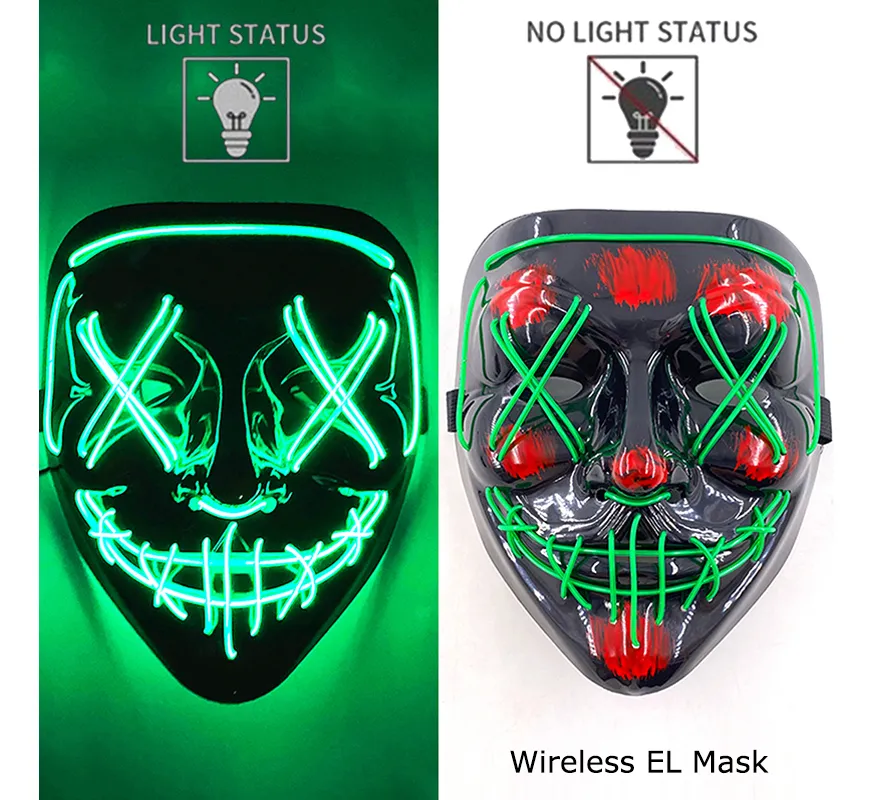 MASCARA PARA HALLOWEEN LA PURGA LUZ LED