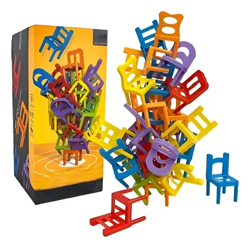 ¡Apila y Juega! 🎉 - Juego de Mesa Infantil Apila Sillas Colores