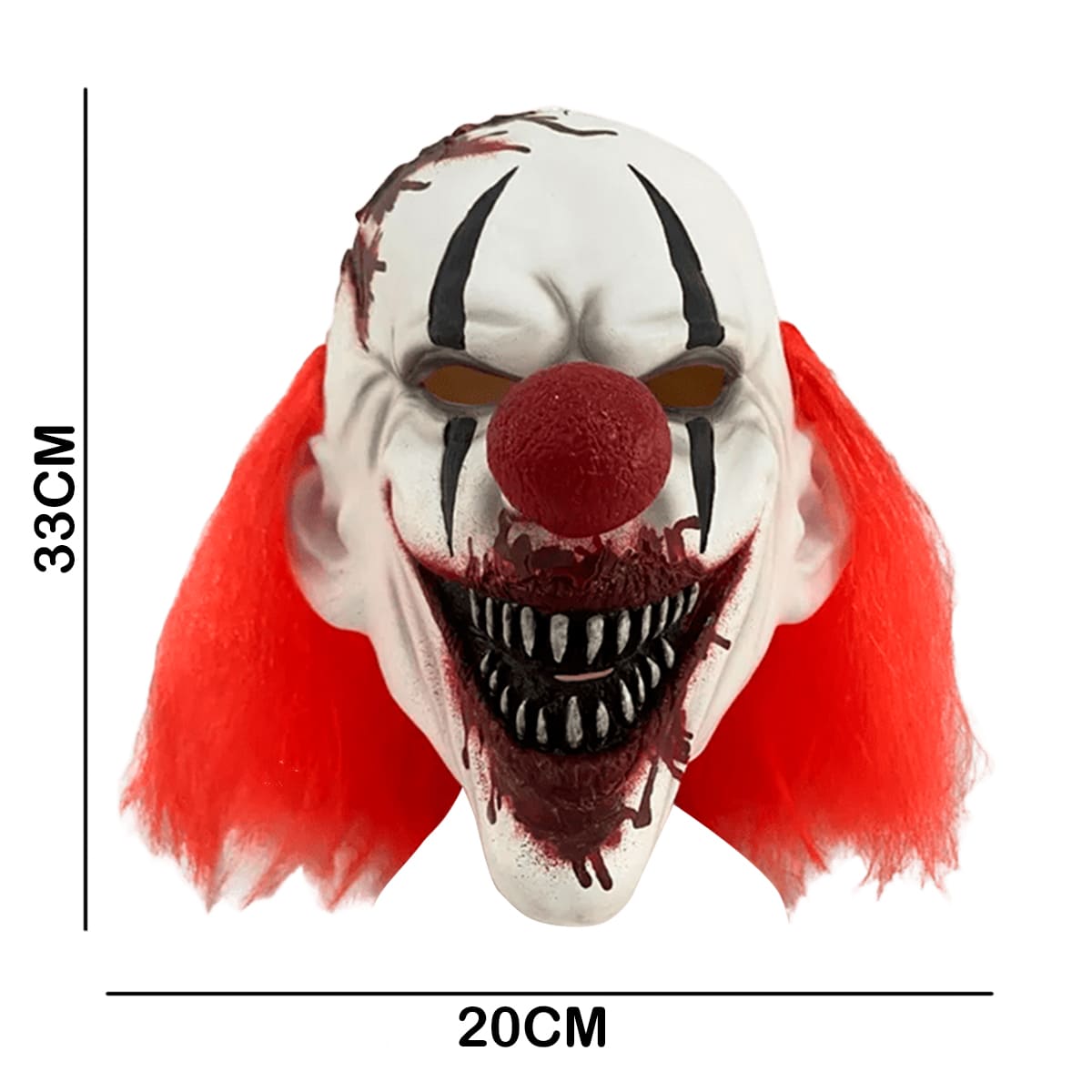 Miniatura 7 de Mascara Latex Payaso Ojos Negros MA-134