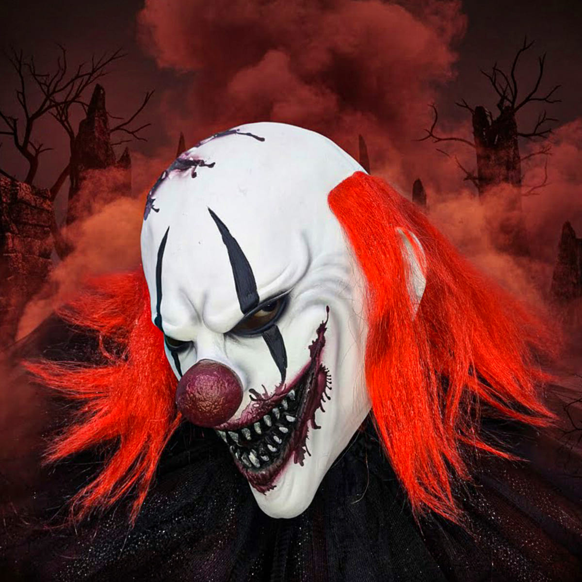 Miniatura 2 de Mascara Latex Payaso Ojos Negros MA-134