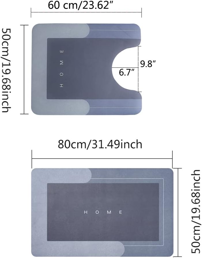 Miniatura 3 de Tapete Duo Absorbente Para Baño X2 Pcs