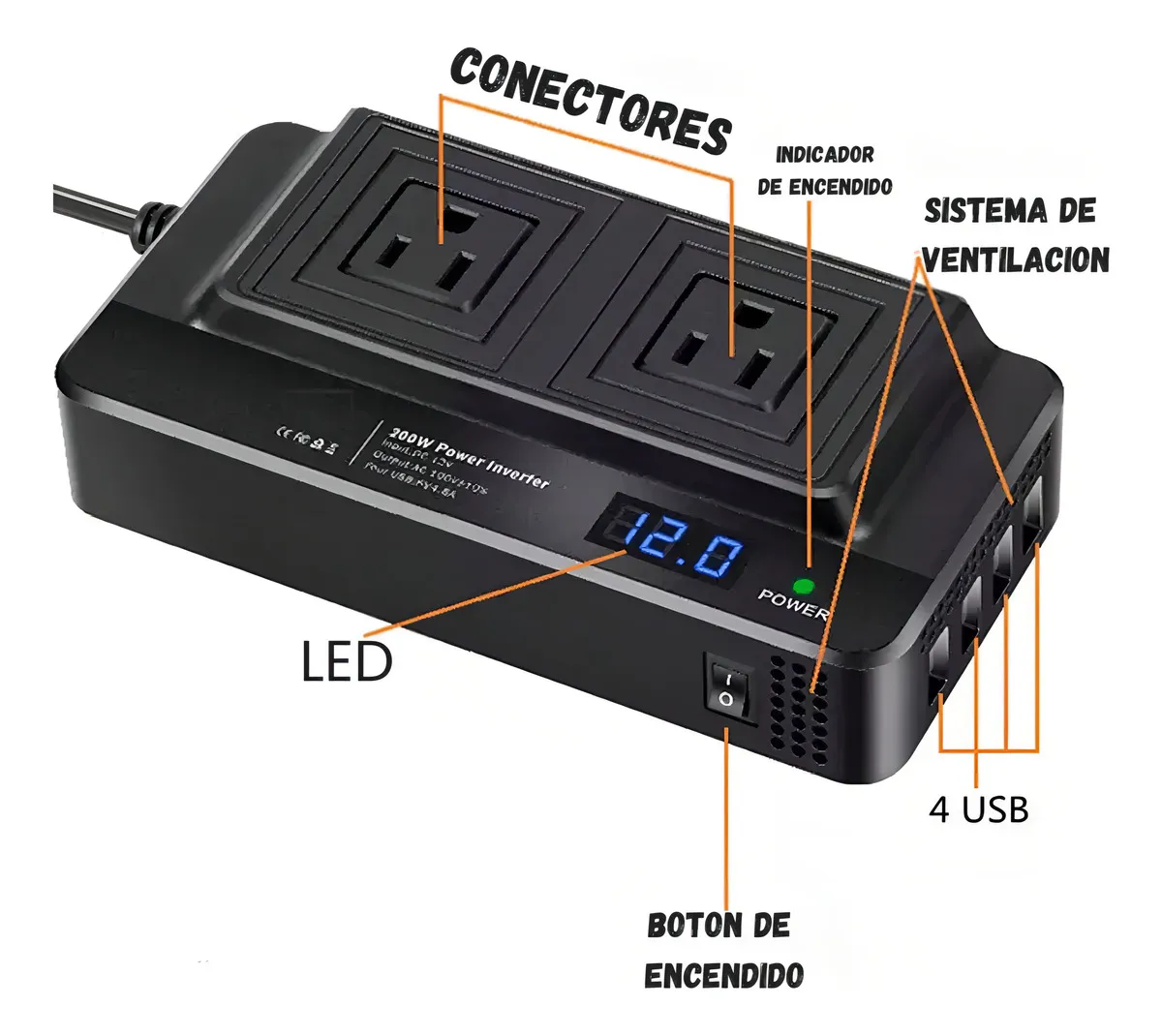 Miniatura 2 de INVERSOR DE CORRIENTE PARA CARRO