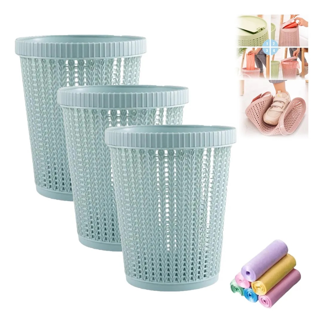 Papelera Con Dispensador De Bolsas