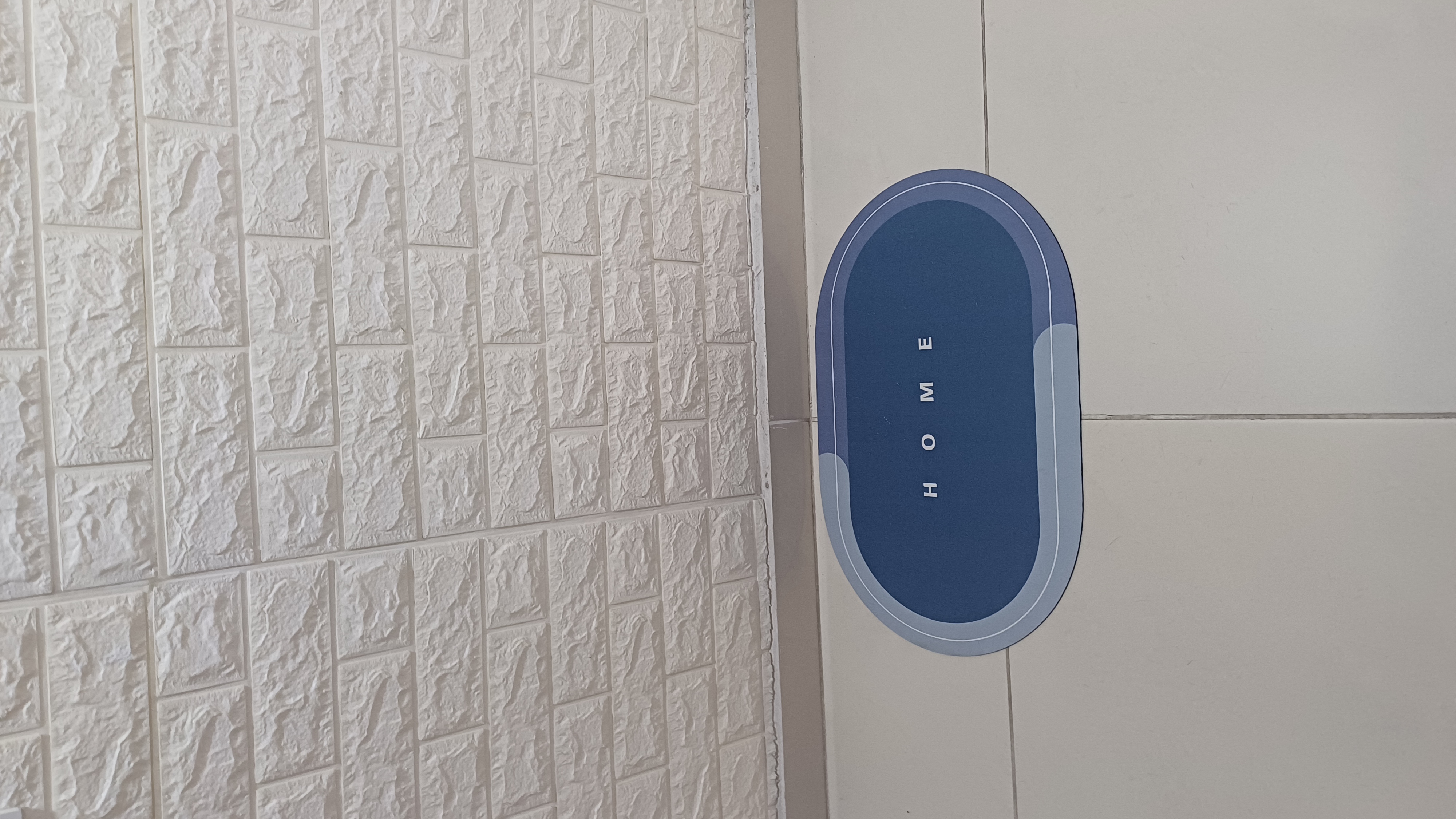 TAPETE DE BAÑO OVALADO AZUL