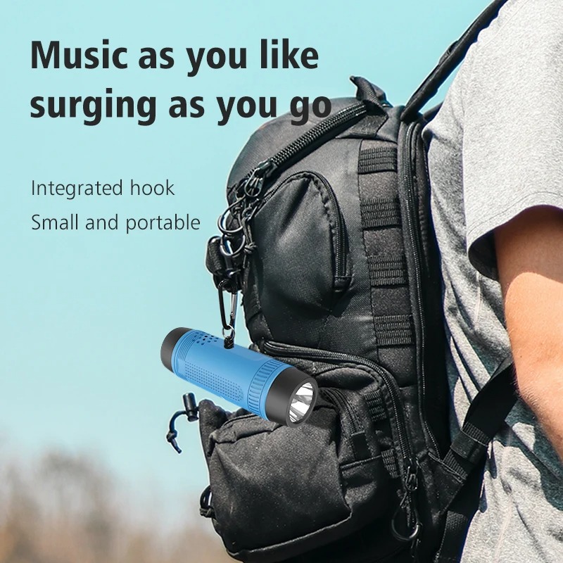 Miniatura 4 de Altavoz Bluetooth Con Linterna Bicicleta