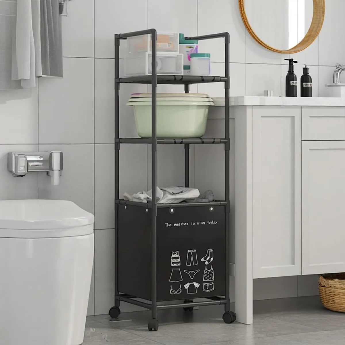 Miniatura 7 de Estante Almacenamiento Cesto Ropa Sucia