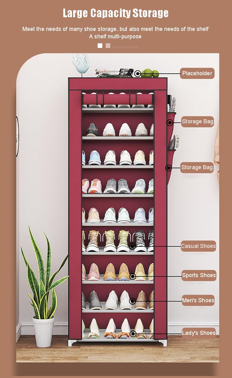 Miniatura 5 de Zapatero Organizador de 10 niveles