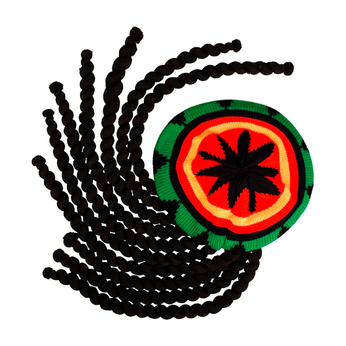 Miniatura 2 de Sombrero Reggae con Rastas MA-110