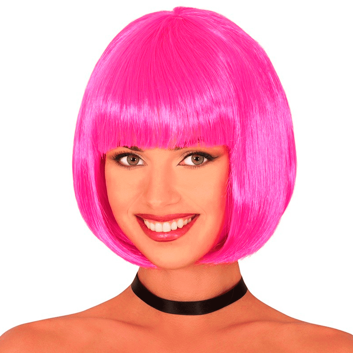 Miniatura 8 de Peluca Corta Con Flequillo KL1027-40 - Color: Fucsia