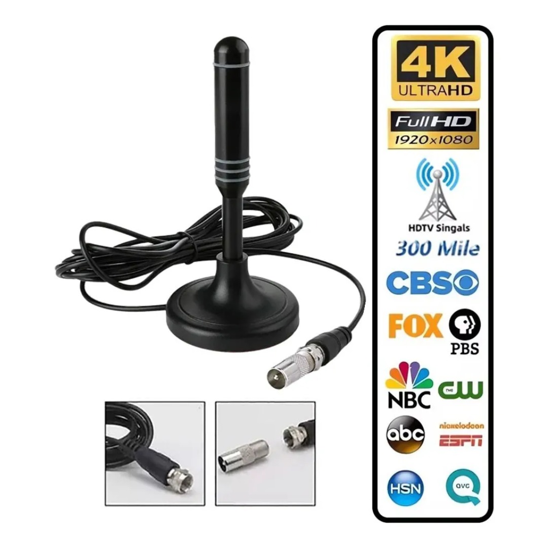 Antena TDT Full HD con Cable de 5M