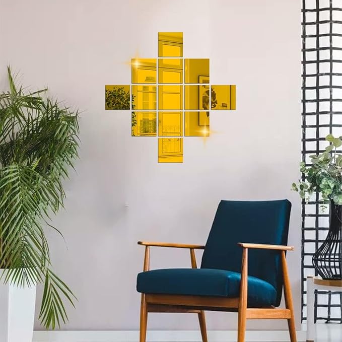 Miniatura 3 de ESPEJOS LAMINAS DECORATIVAS DORADAS 10 U