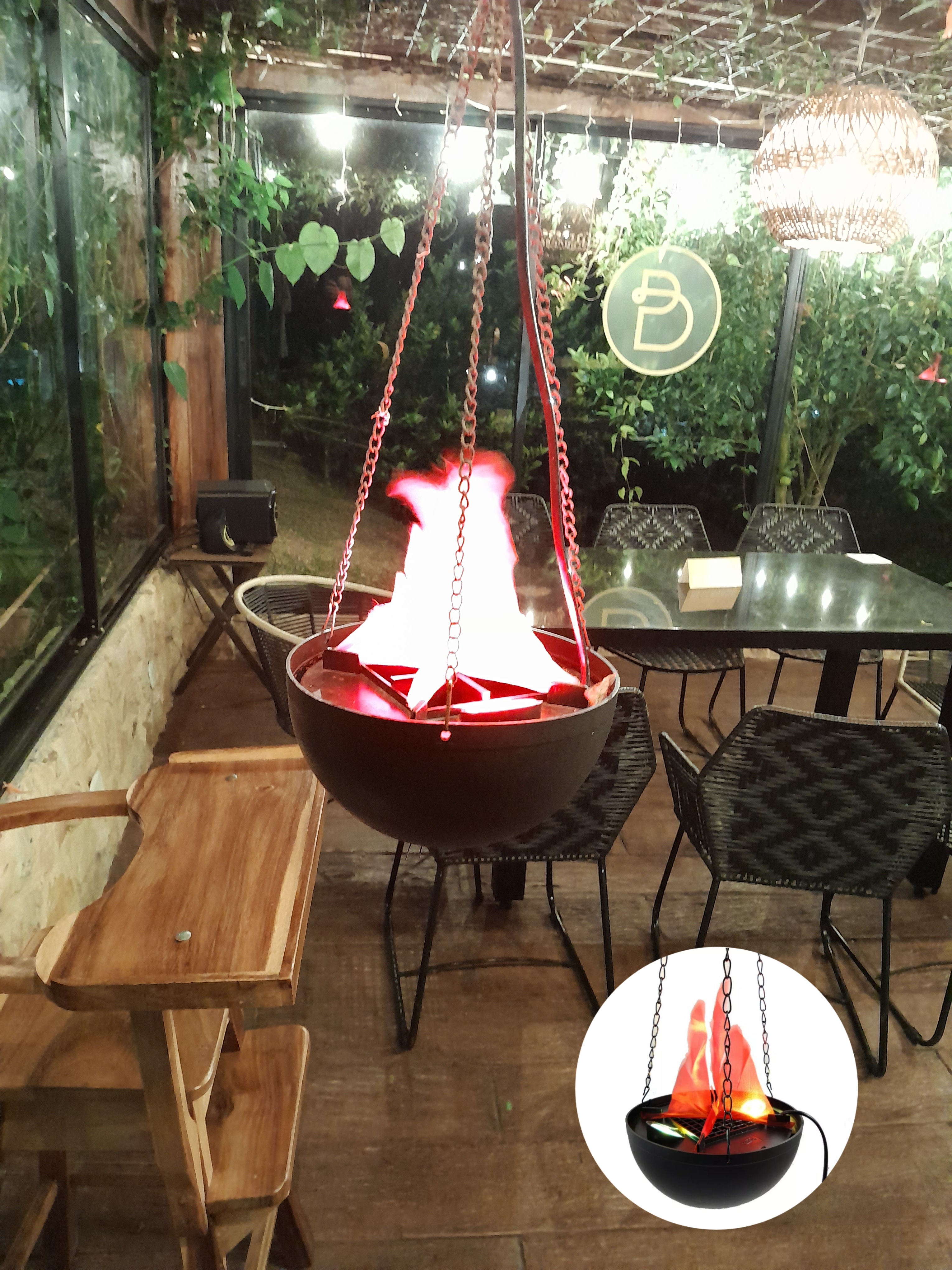 HOGUERA DECORATIVA ARTIFICIAL