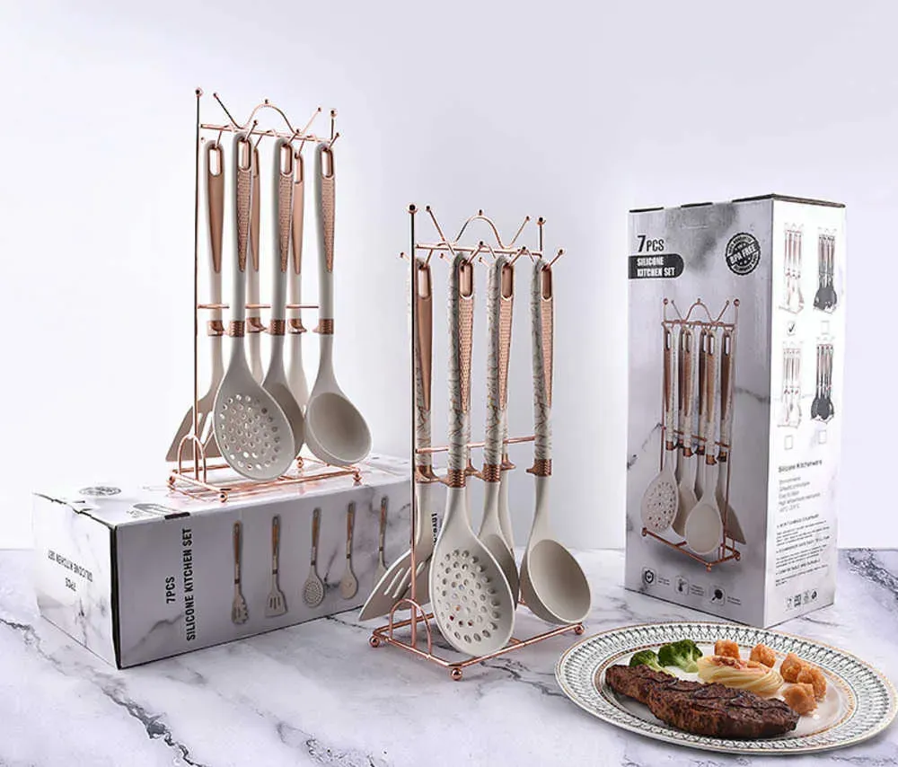 SET DE UTENCILIOS 7 PIEZAS SILICONA