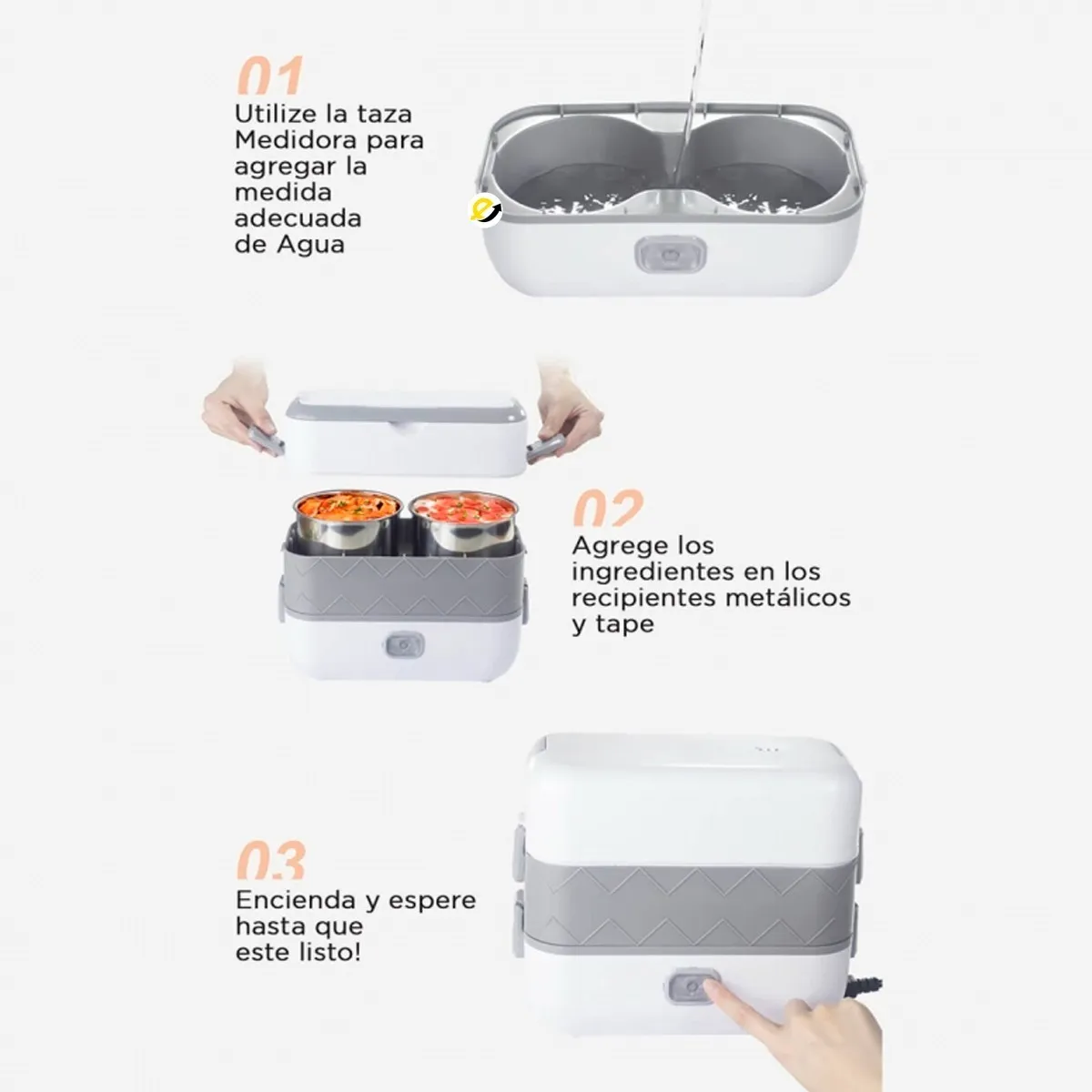 Miniatura 3 de PORTA COMIDA ELECTRICO 4 PIEZAS