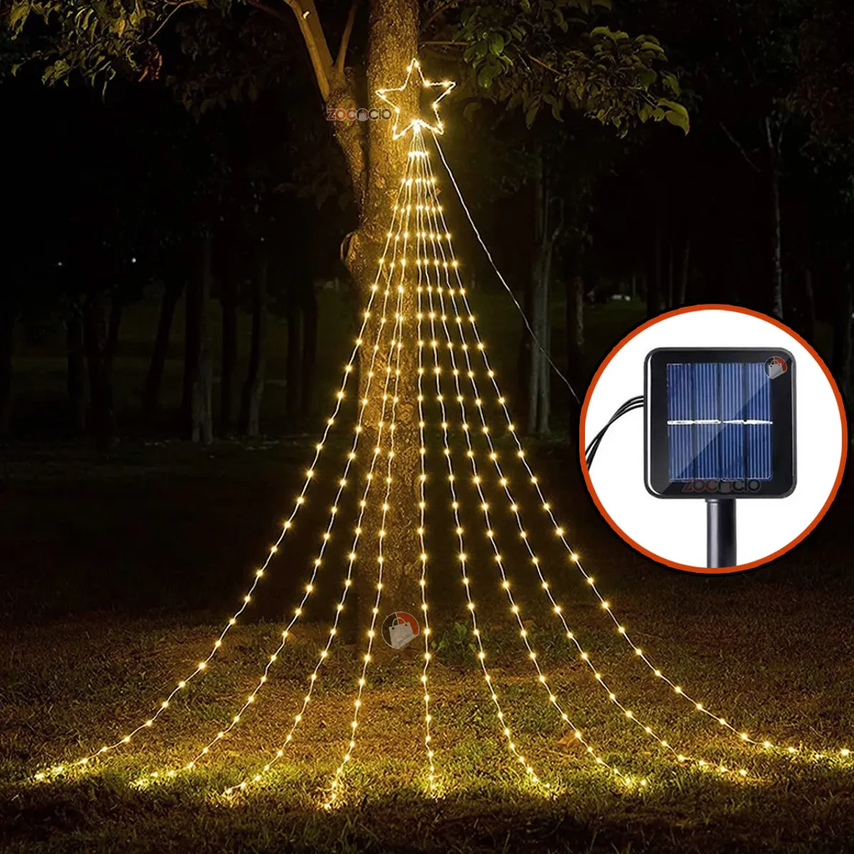 Guirnalda Led en Cascada PANEL SOLAR
