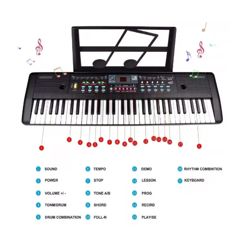 ¡Descubre la música donde quieras! 🎹 Organeta Piano Musical Portátil MLS-6639 2