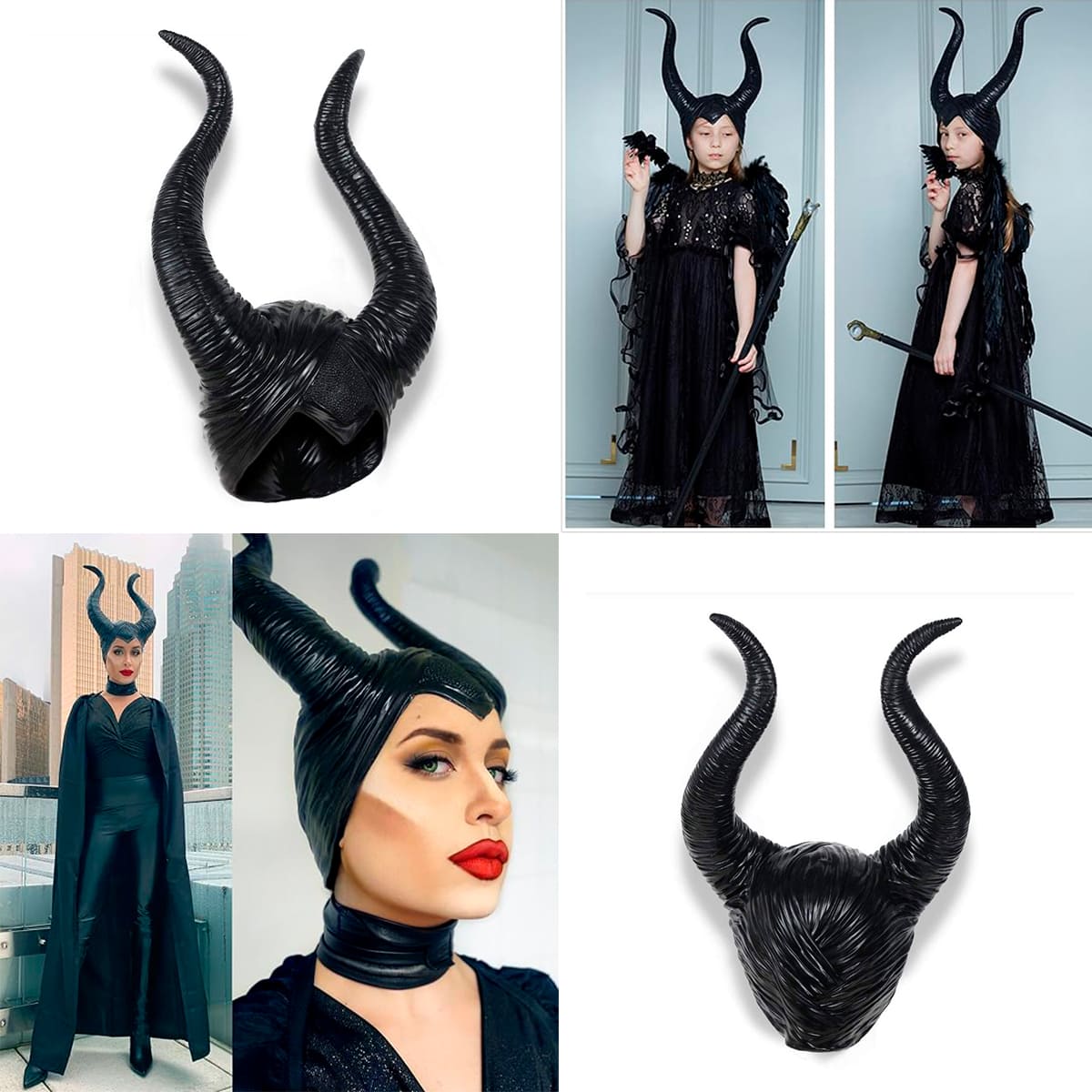 Miniatura 2 de Cuernos Latex Disfraz Malefica OF-1450