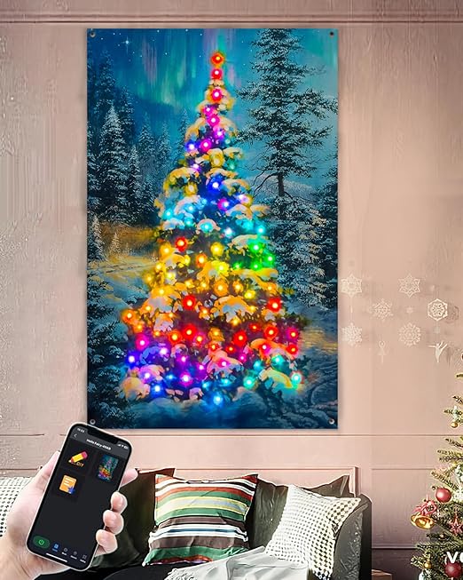 Miniatura 4 de Tapiz de Pared Navideño LED Inteligente