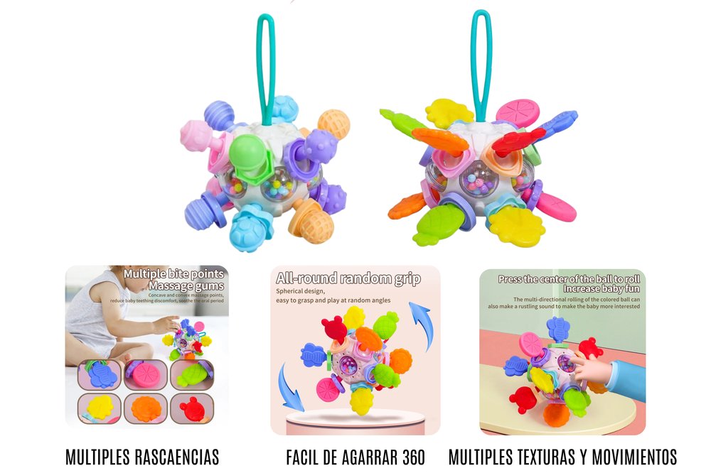 PELOTA SENSORIAL PARA BEBE