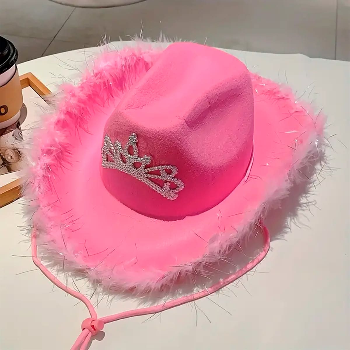 Miniatura 5 de Sombrero Vaquero Rosa LED MA-112