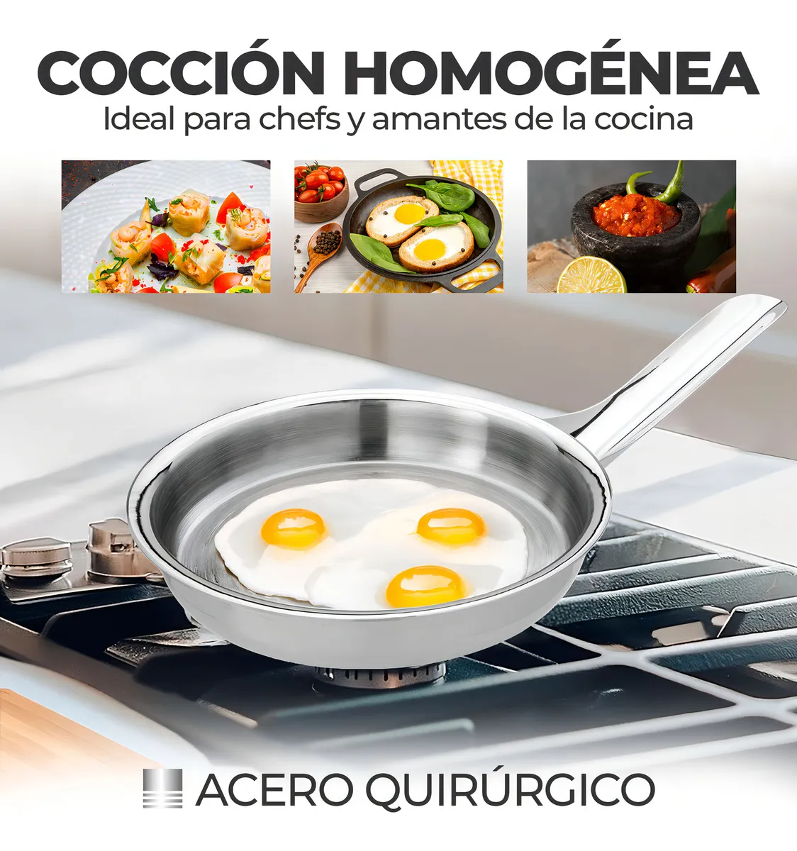 SARTEN EN ACERO GOURMET