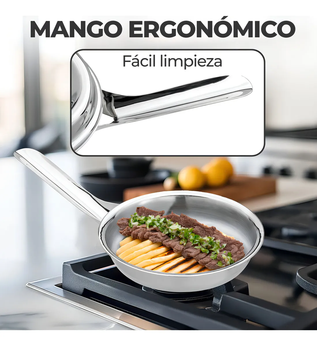 Miniatura 3 de SARTEN EN ACERO GOURMET