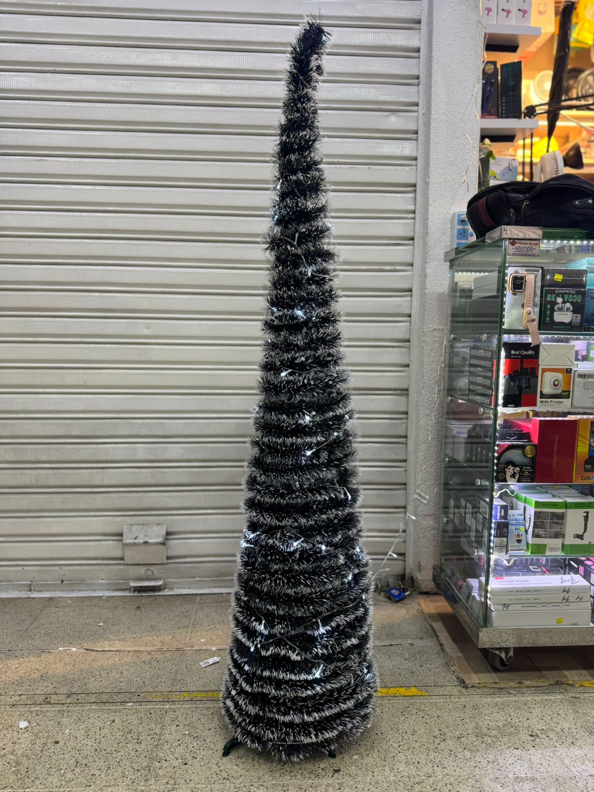 Árbol de Navidad Plegable con Luces LED