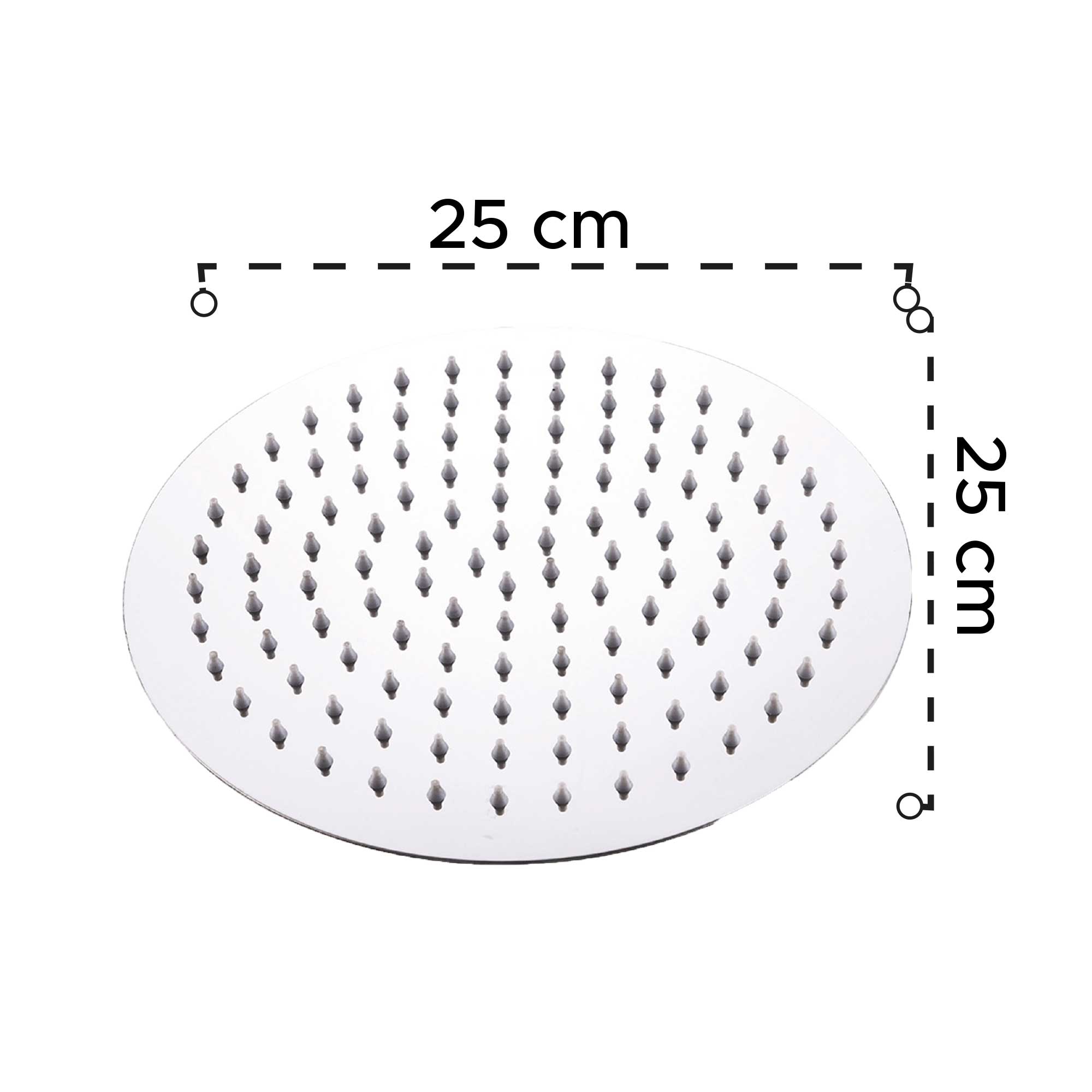 Miniatura 4 de Regadera Redonda 25 cm en acero Inox