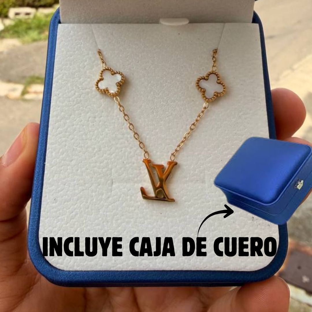 Collar Louis Vuitton + Caja Cuero Cuadra