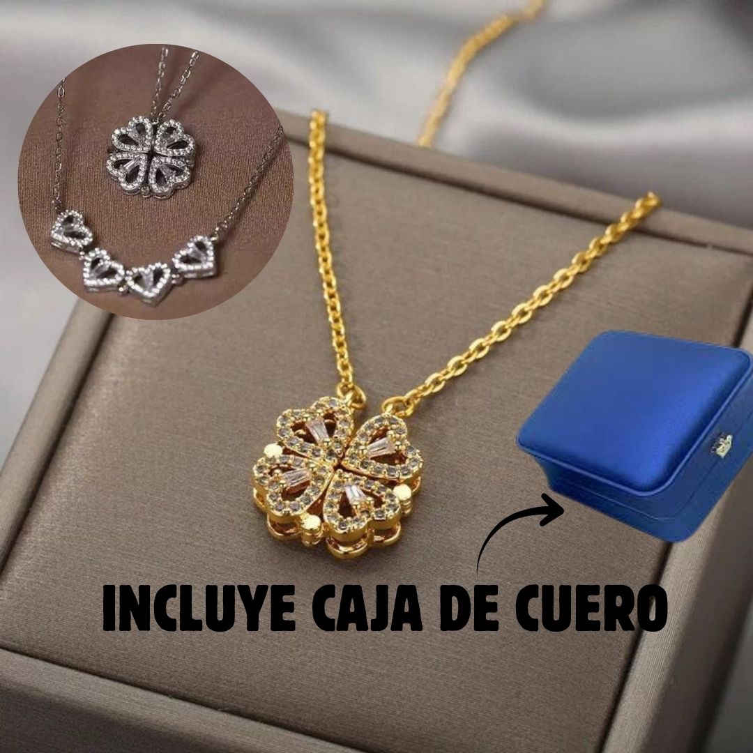 Collar Treboll Corazon + Caja Cuero Cuad