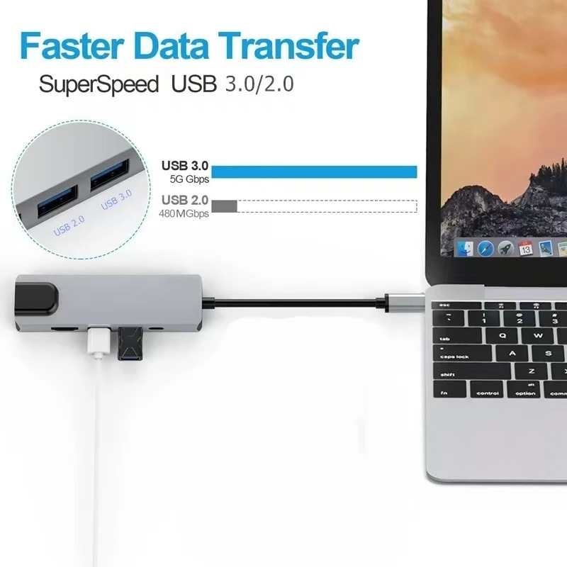 Miniatura 6 de Adaptador Usb 5 en 1 Tipo C