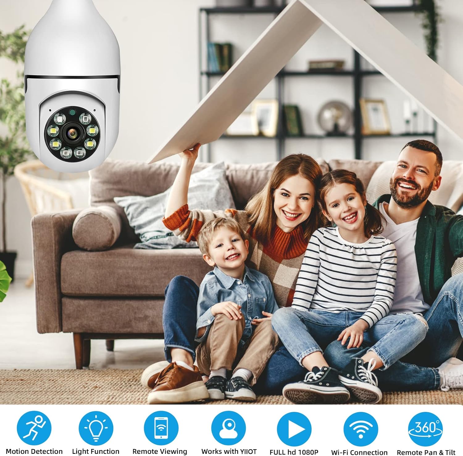 Miniatura 3 de Cámara Bombillo 360 WIFI