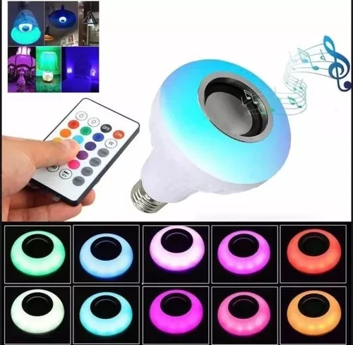Bombillo Parlante Led Bluetooth Multicol