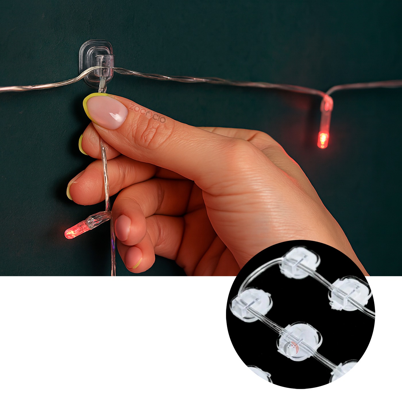 Ganchos Para Cables Clips Autoadhesivos