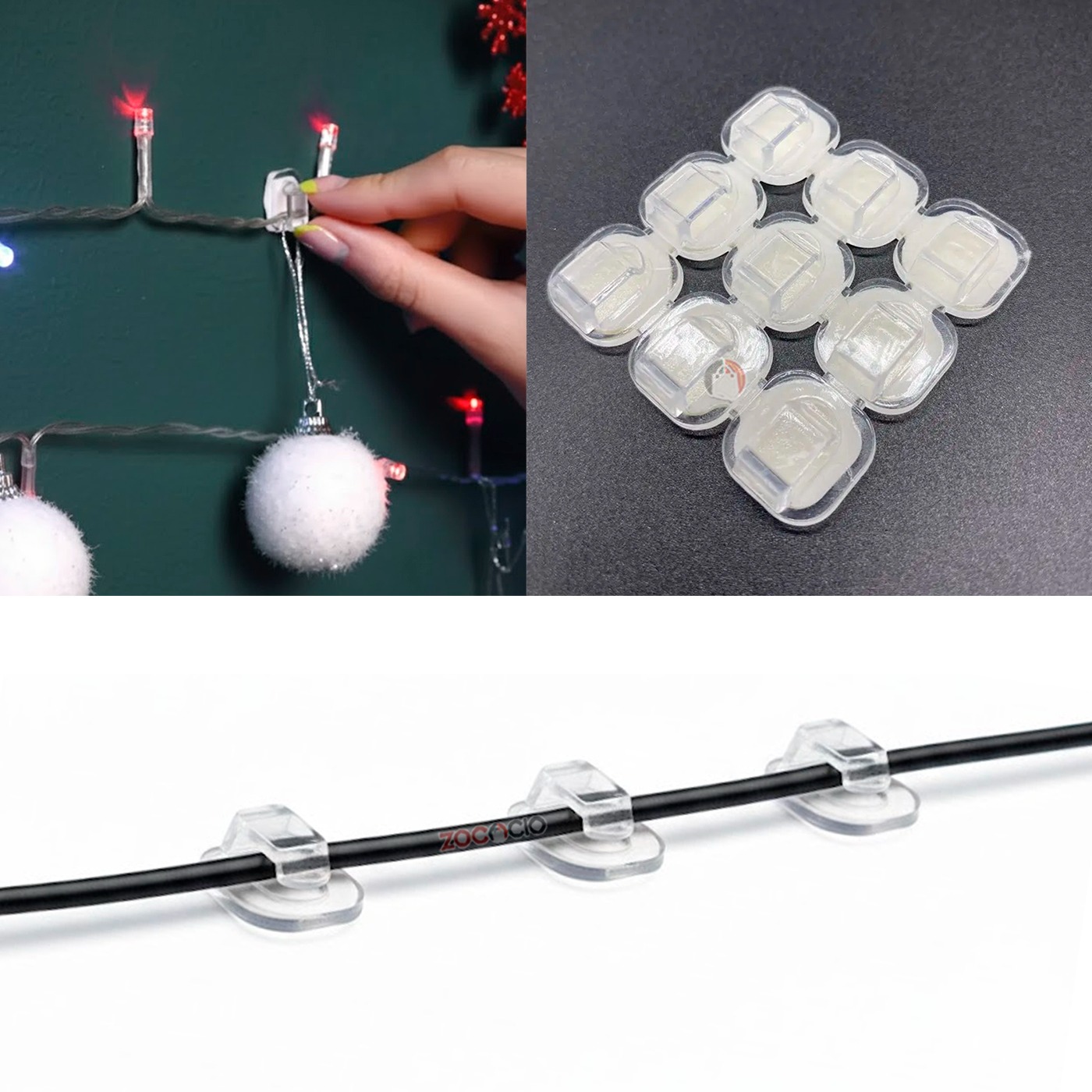 Miniatura 2 de Ganchos Para Cables Clips Autoadhesivos