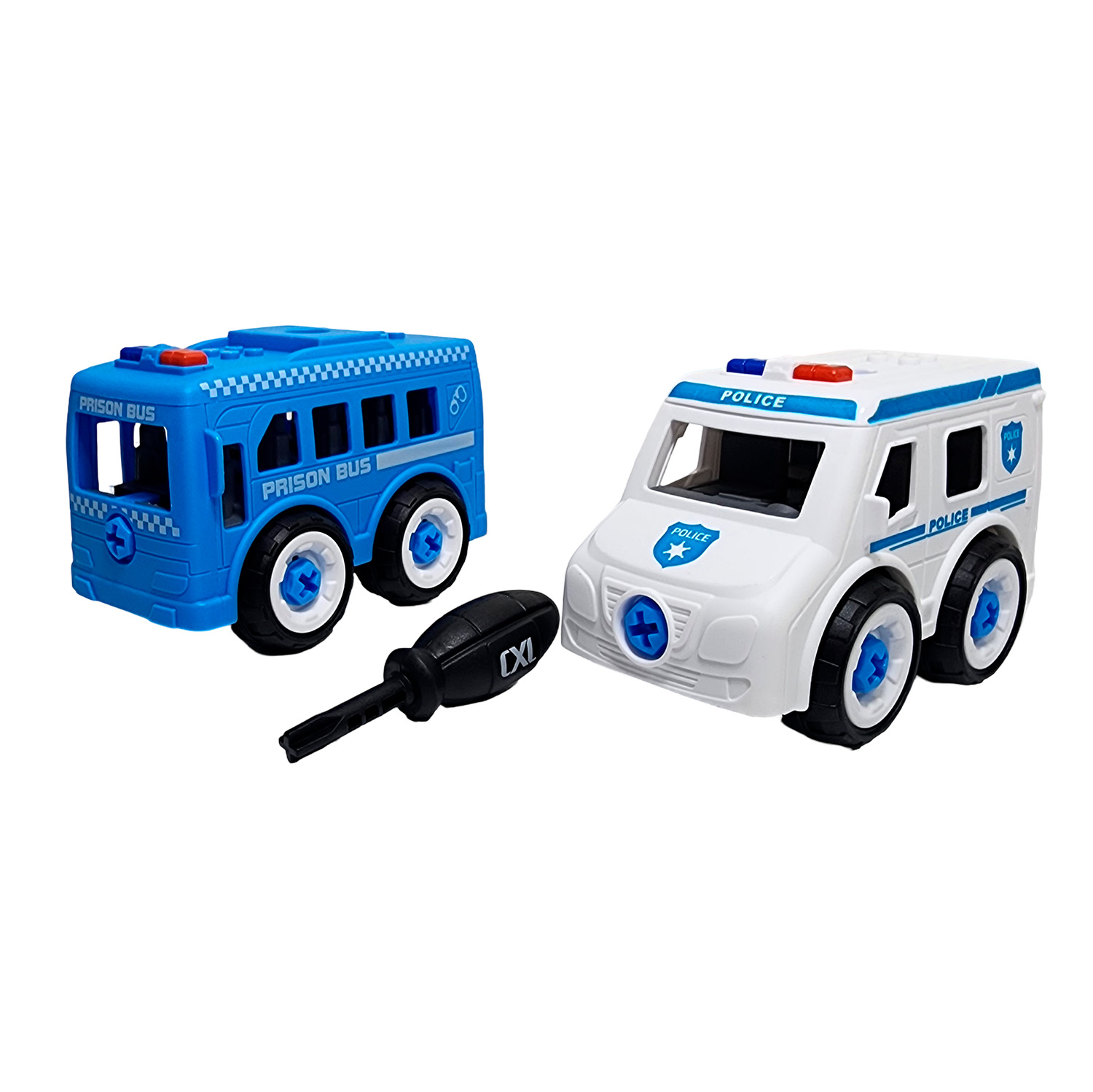 Carro Policia Juguete Armable Interactiv