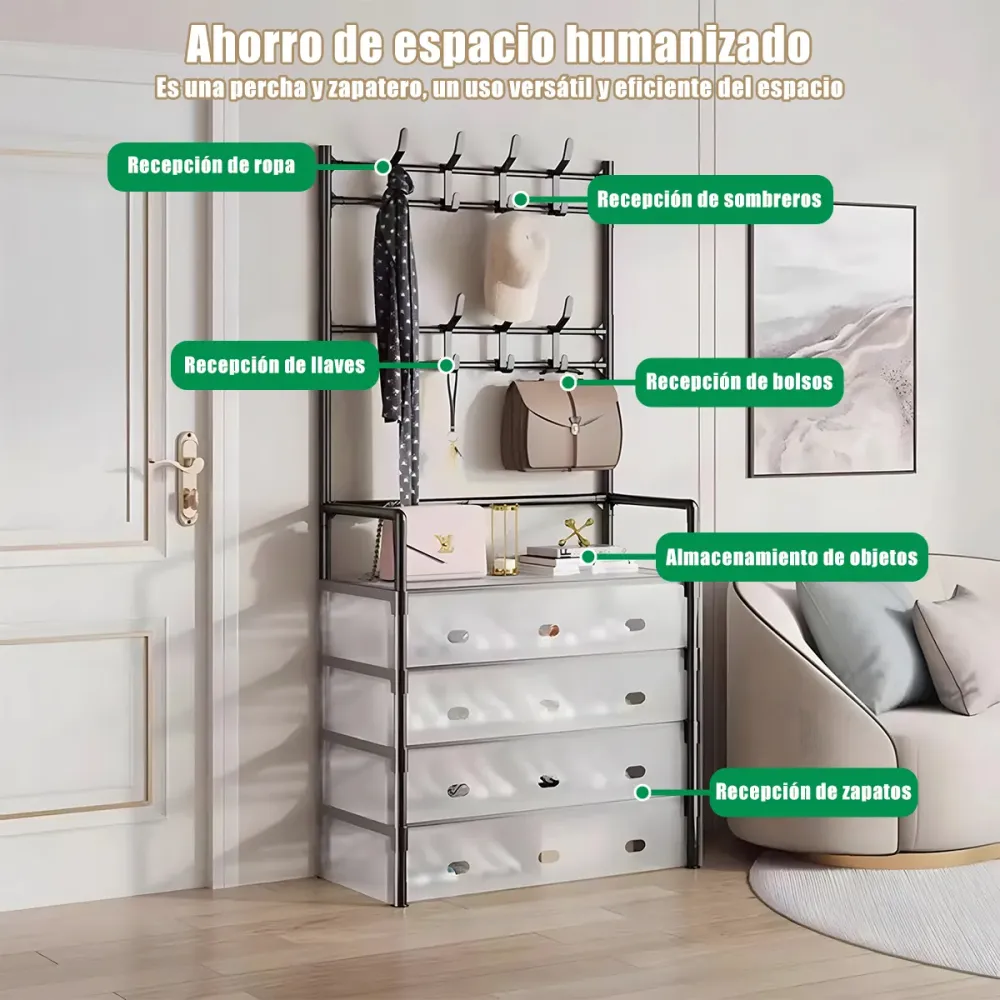 Organizador Zapatos Con Perchero Zapater