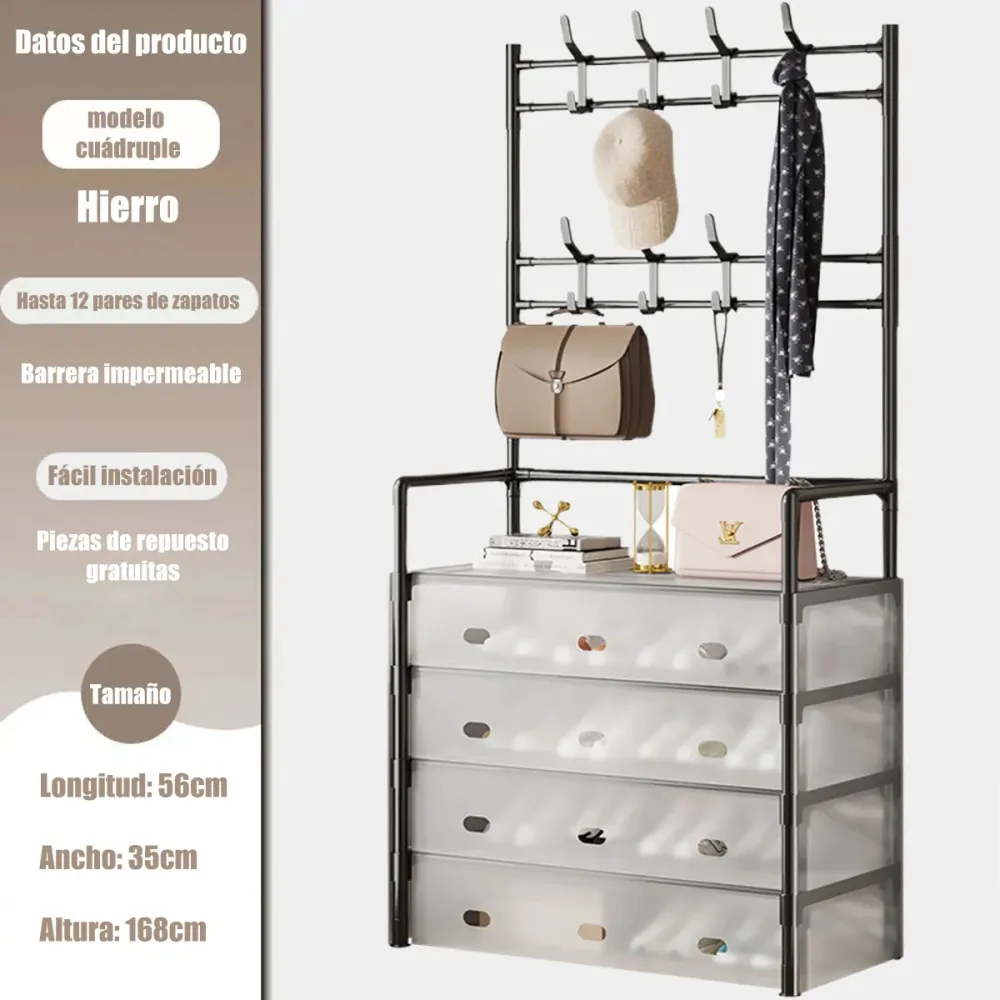 Miniatura 3 de Organizador Zapatos Con Perchero Zapater