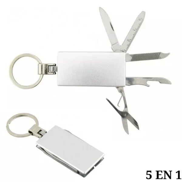 Llavero Metalico Multifuncional 5 en 1