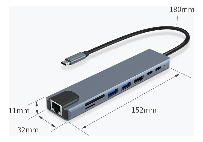 Miniatura 4 de HUB MULTIPUERTO 8 EN 1