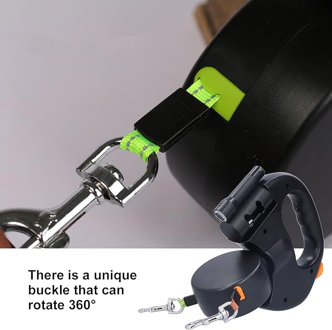 Miniatura 4 de Correa Retráctil Perros Doble Linterna