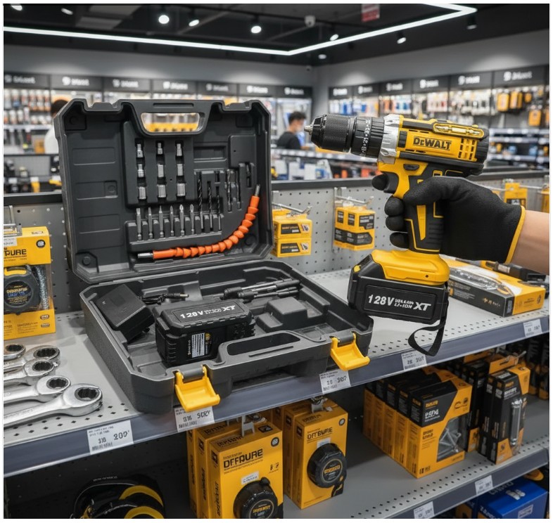 Taladro Potente Inalambrico 128V DEWALT