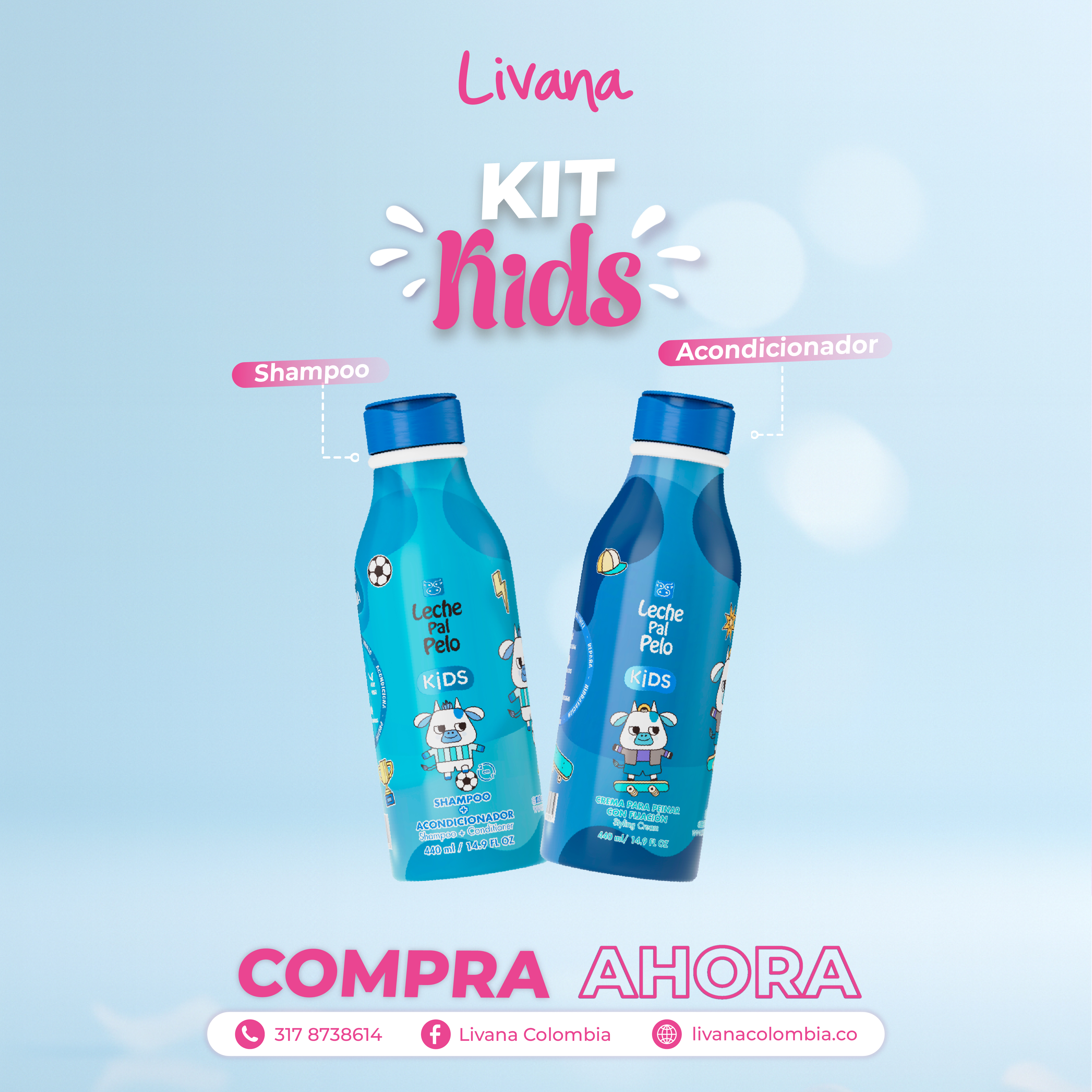 Kit Combo Boys Leche pal Pelo