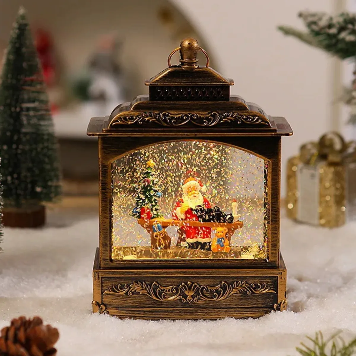 Miniatura 4 de Lámpara Navideña con Nieve en Movimiento