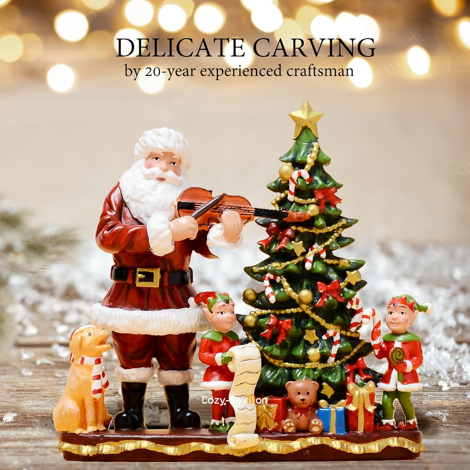 Miniatura 7 de Bola de Nieve de Papá Noel Acordeón