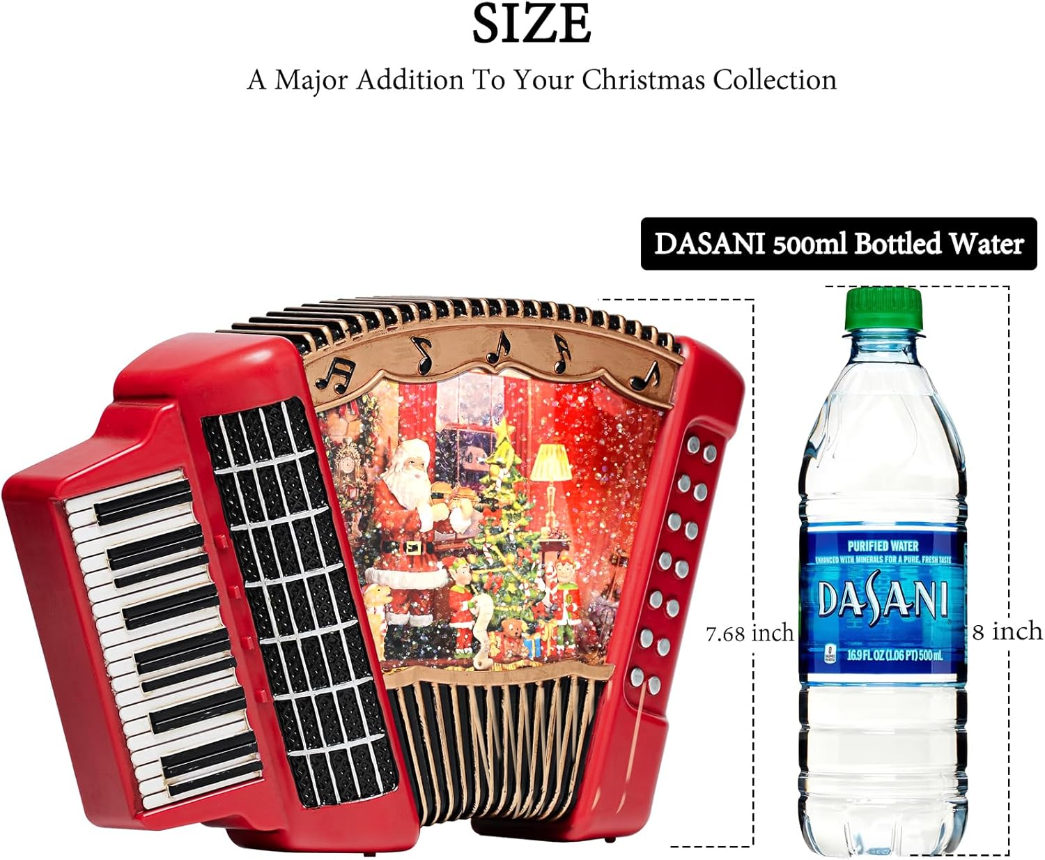 Miniatura 6 de Bola de Nieve de Papá Noel Acordeón