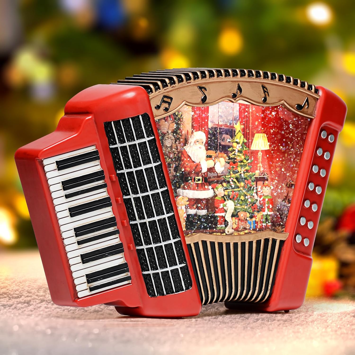 Miniatura 3 de Bola de Nieve de Papá Noel Acordeón